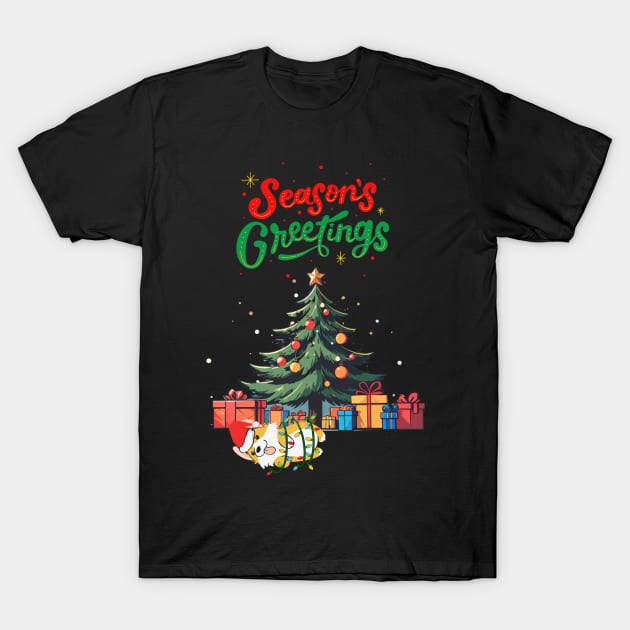 Christmas Corgi T-Shirt by Trip Tank
